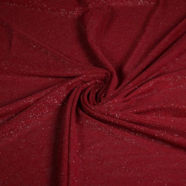 Mesh glitter stof bordeaux