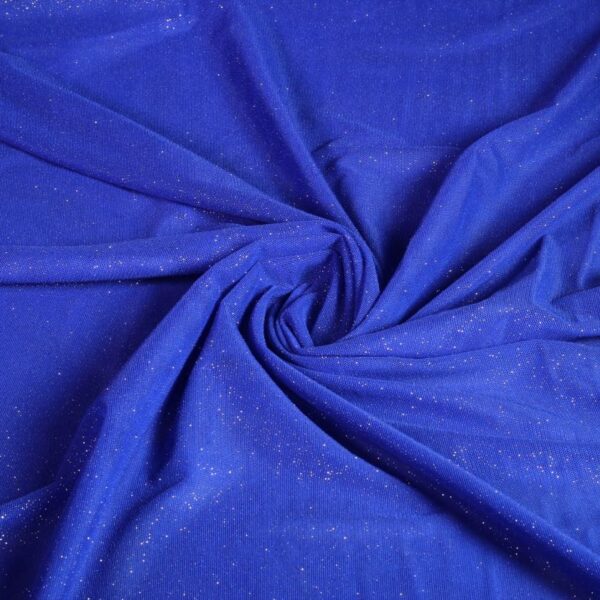 Mesh glitter stof kobalt