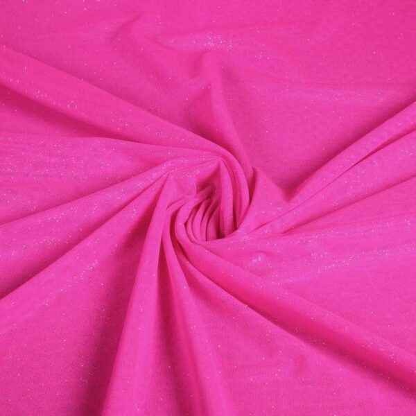Stretch mesh glitter stof fuchsia