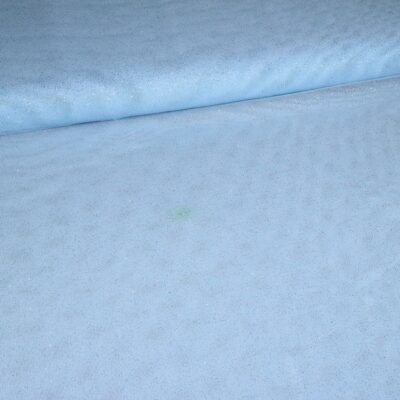 Stretch mesh glitter stof baby blauw