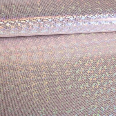 Mystique Deluxe foil hologram stof oud roze