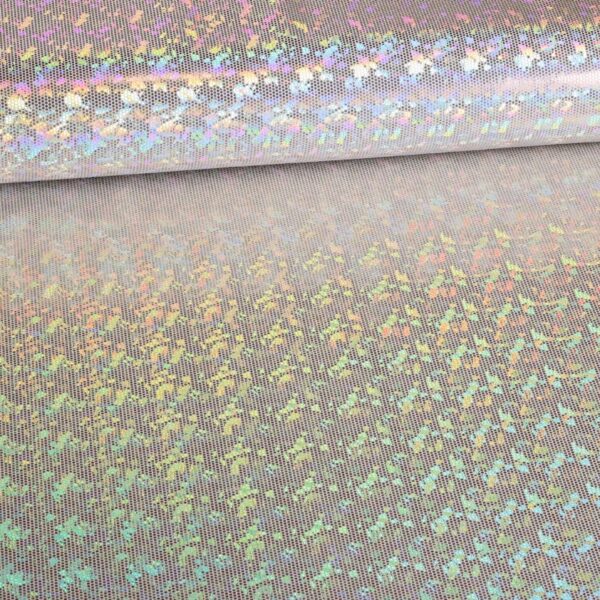 Mystique Deluxe foil hologram stof ecru