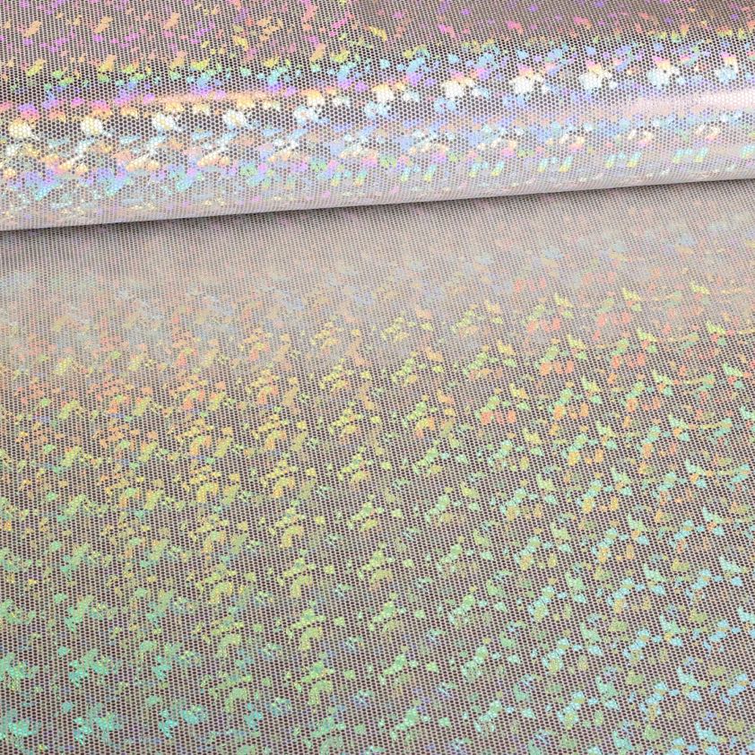 Mystique Deluxe foil hologram stof ecru