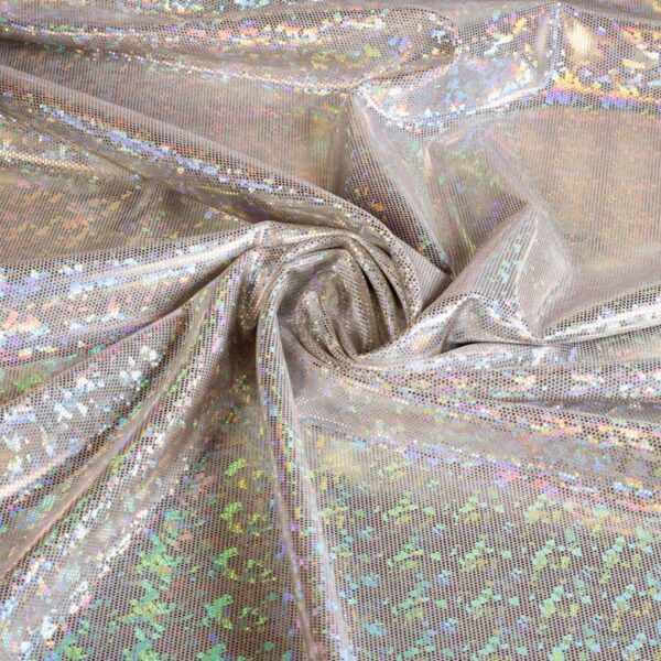 Mystique Deluxe foil hologram stof ecru