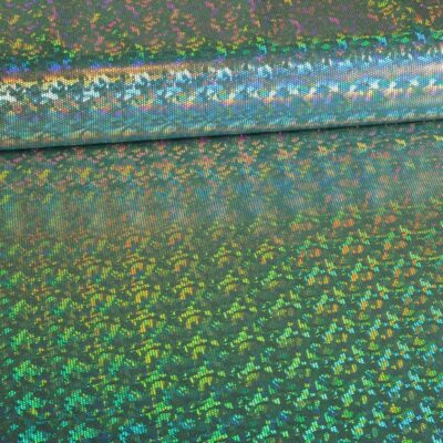 Mystique Deluxe foil hologram stof groen