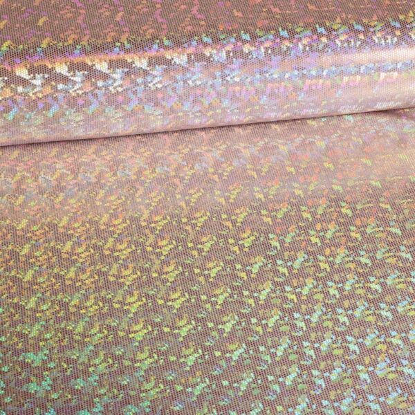 Mystique Deluxe foil hologram stof huidskleur