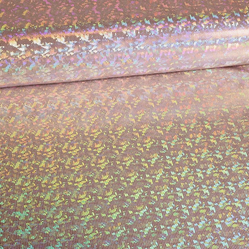 Mystique Deluxe foil hologram stof huidskleur