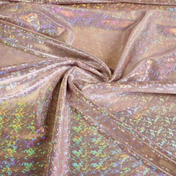 Mystique Deluxe foil hologram stof huidskleur