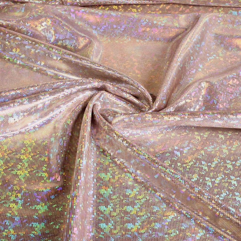 Mystique Deluxe foil hologram stof huidskleur