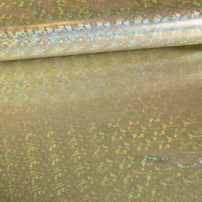 Mystique Deluxe foil stof hologram goud