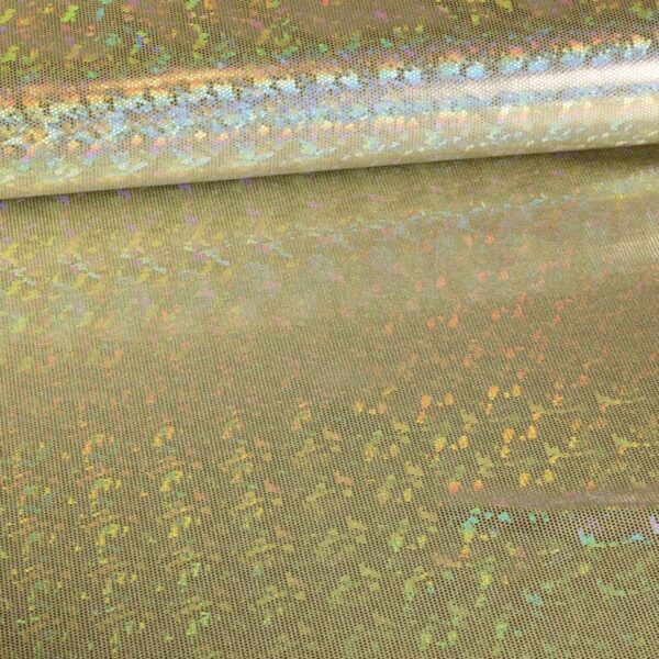 Mystique Deluxe foil stof hologram goud