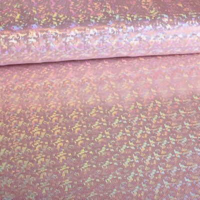 Mystique Deluxe foil hologram stof licht roze