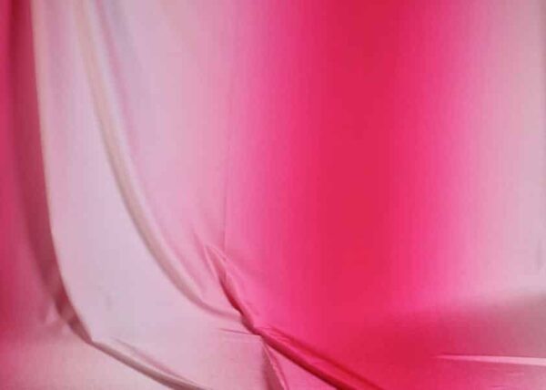 Badpakstof ombre fuchsia wit