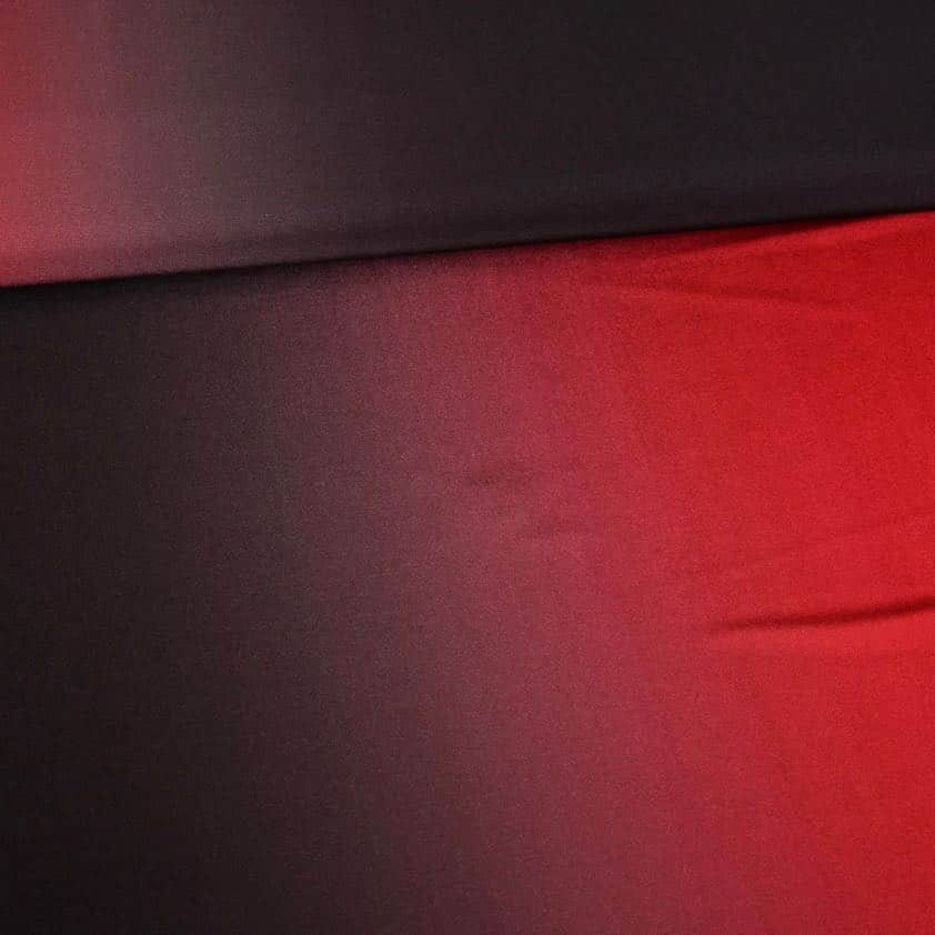 Stretch 4 way dans- en badpakstof ombre rood/bruin
