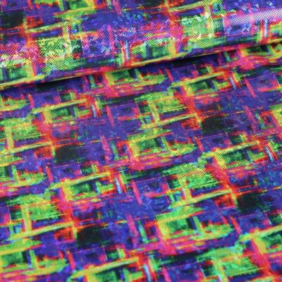 Foil fantasie ruit hologram stof