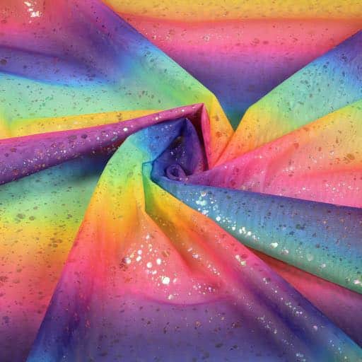 Mesh stof regenboog hologram foil