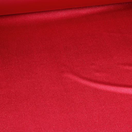 Velvet stof zilver glitter rood