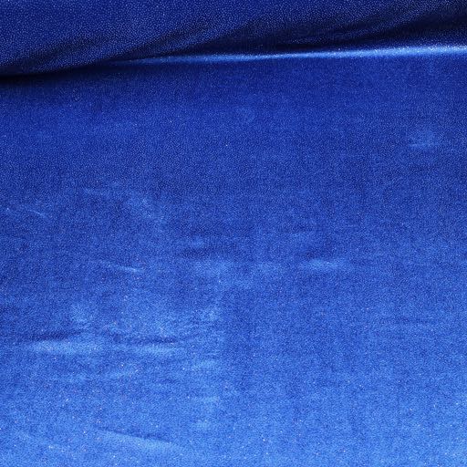 Velvet stof kobalt zilver glitter
