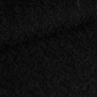 Kant stretch glitter zwart