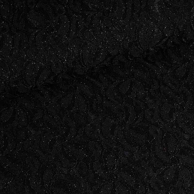 Kant stretch glitter zwart