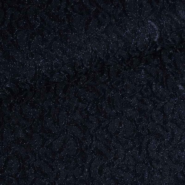 Kant stretch glitter donkerblauw