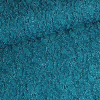 Kant stretch glitter groen