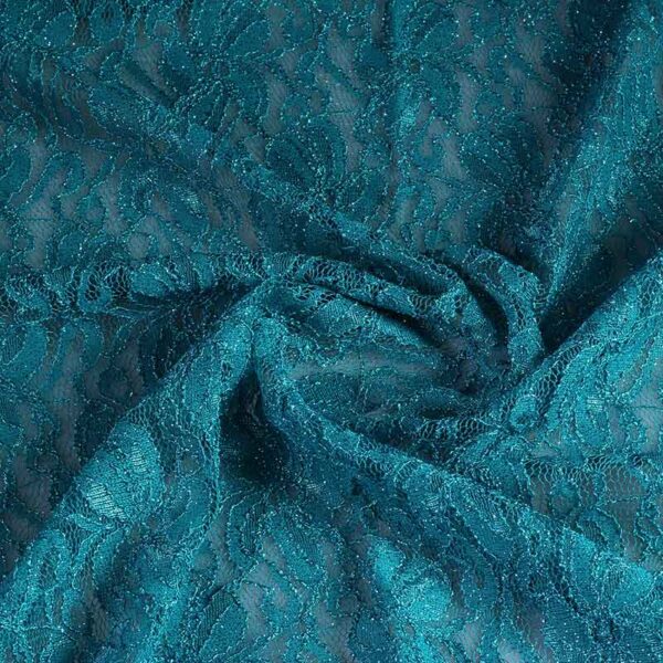Kant stretch glitter groen
