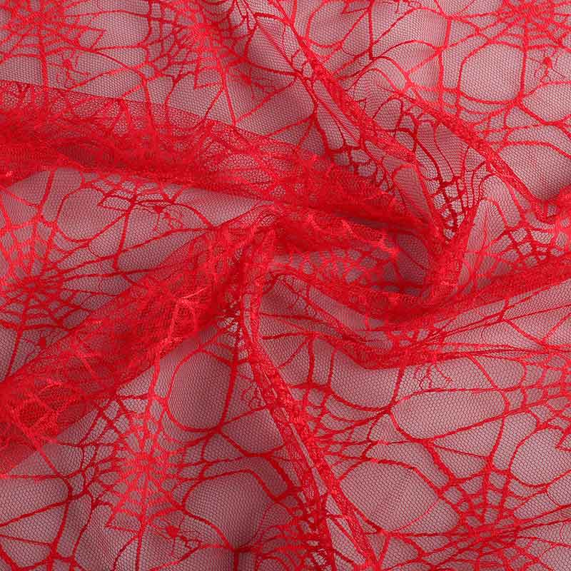 Kant spinnenweb rood