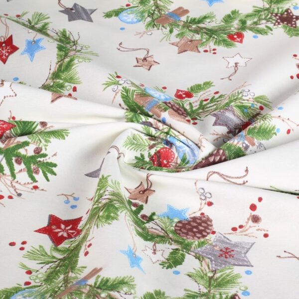 Kerstkrans stof multicolor