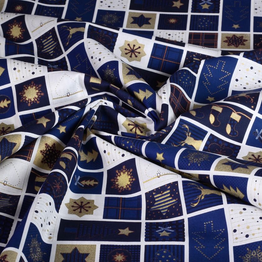 Kerstboom stof blauw