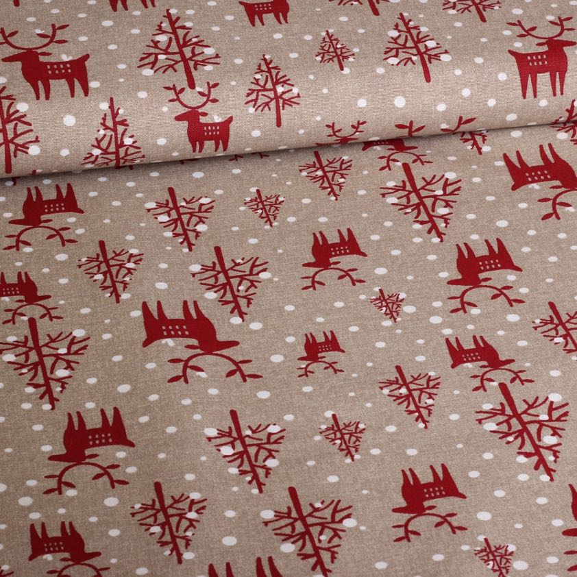 Ottoman stof kerstmix 1