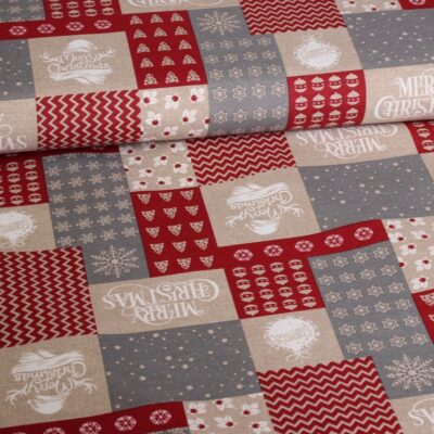 Kerstmix ottoman stof
