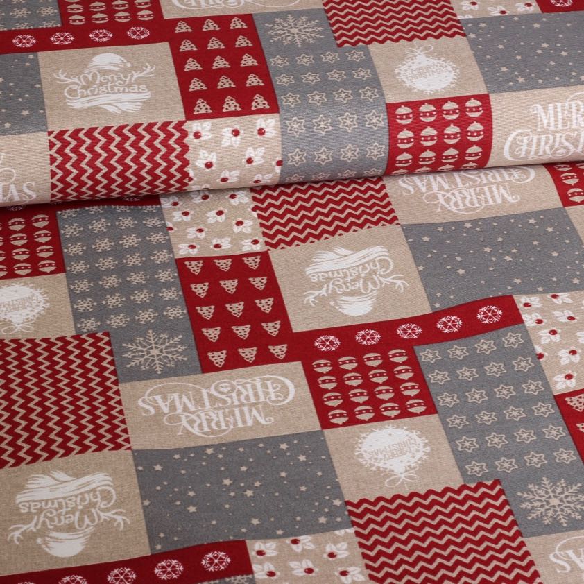 Kerstmix ottoman stof