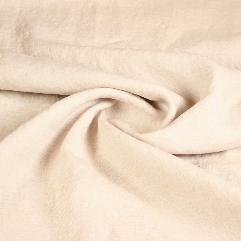 Linnen stof naturel sandwash