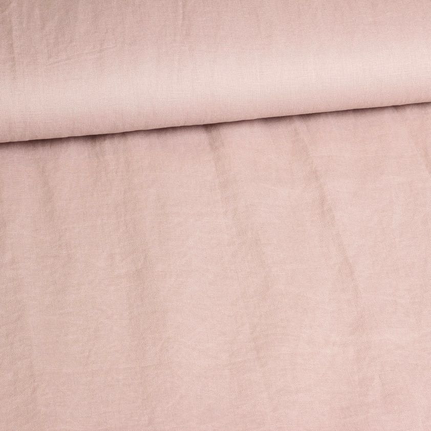 Linnen stof sandwash oud rose