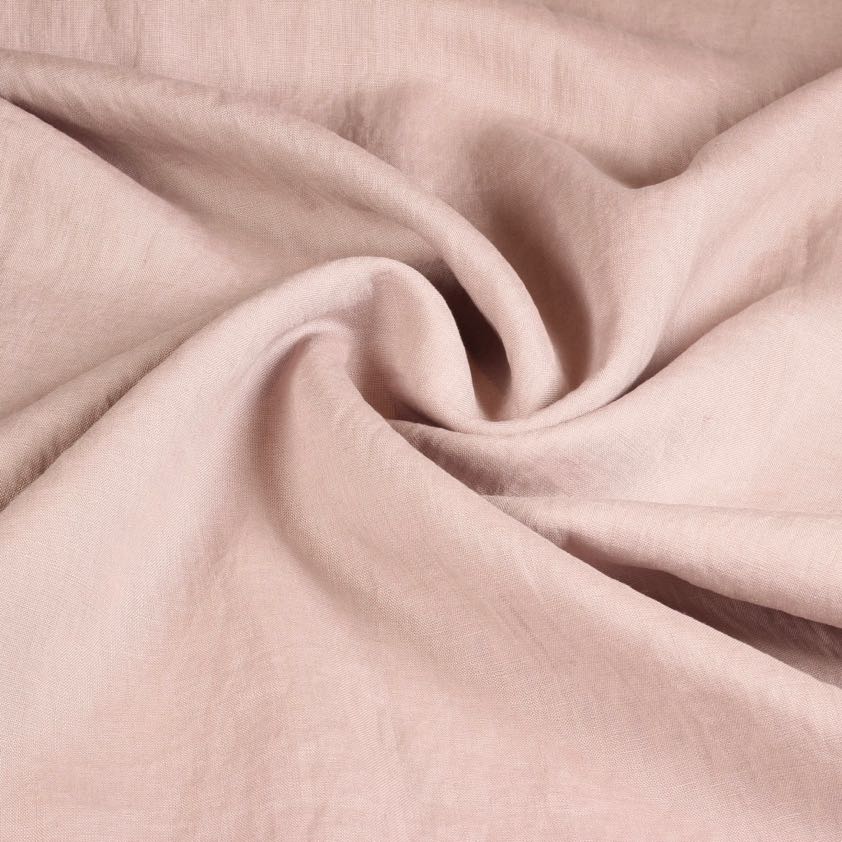Linnen stof sandwash oud rose