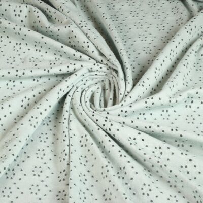 Jersey broderie stof oud groen