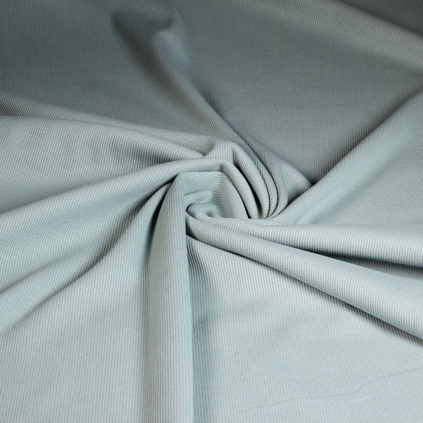 Rib jersey katoen oud groen