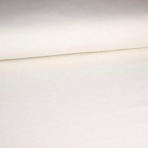 Rib jersey katoen off white