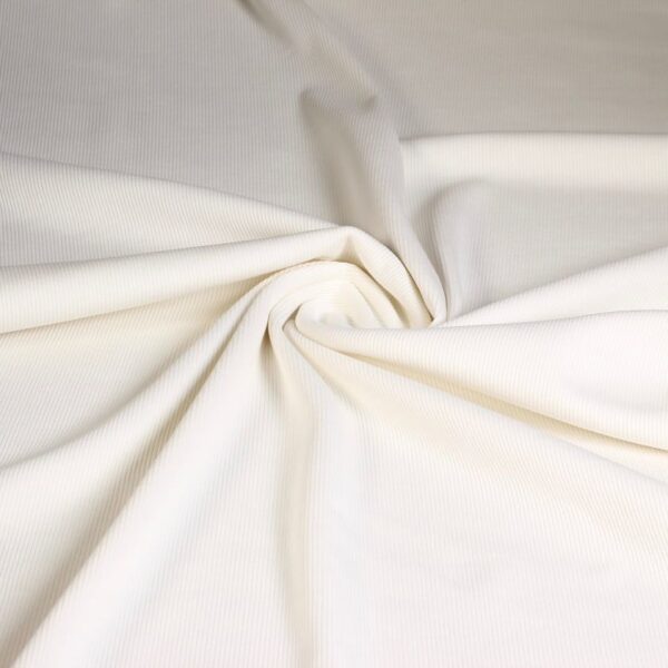 Rib jersey katoen off white
