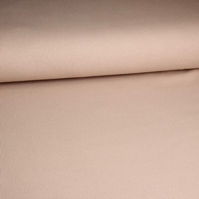 Rib jersey katoen beige