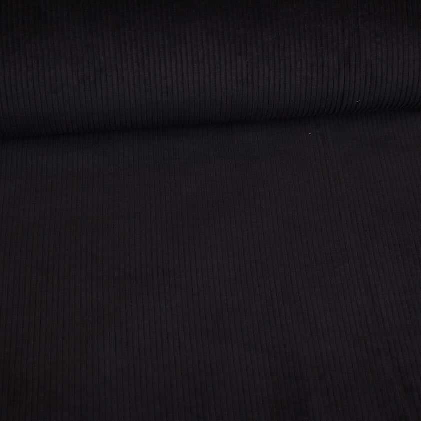 Corduroy stretch stof zwart