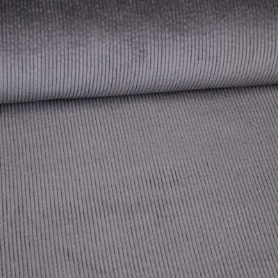 Corduroy stretch stof grijs
