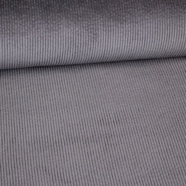 Corduroy stretch stof grijs