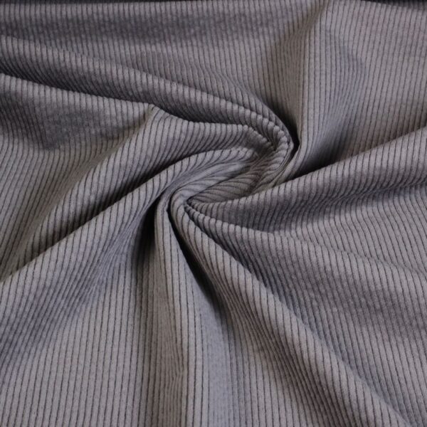 Corduroy stretch stof grijs