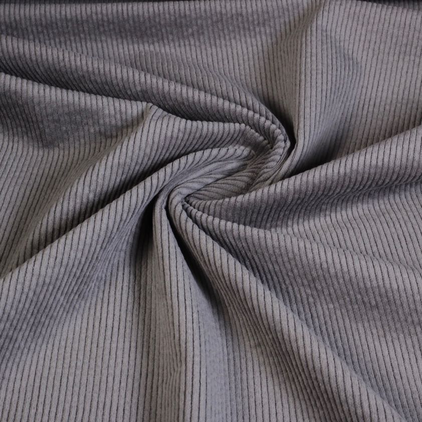 Corduroy stretch stof grijs