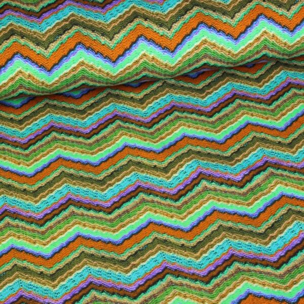 Jersey tricot stof digitaal zigzag
