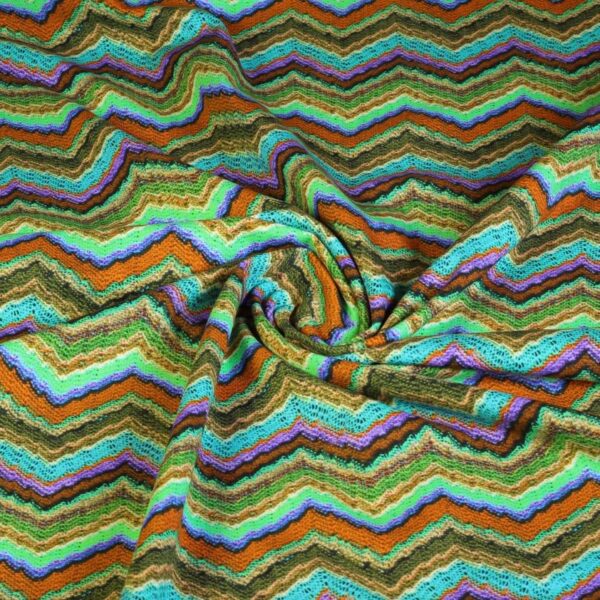 Jersey tricot stof digitaal zigzag