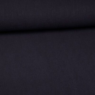Linnen stof stone washed donker blauw