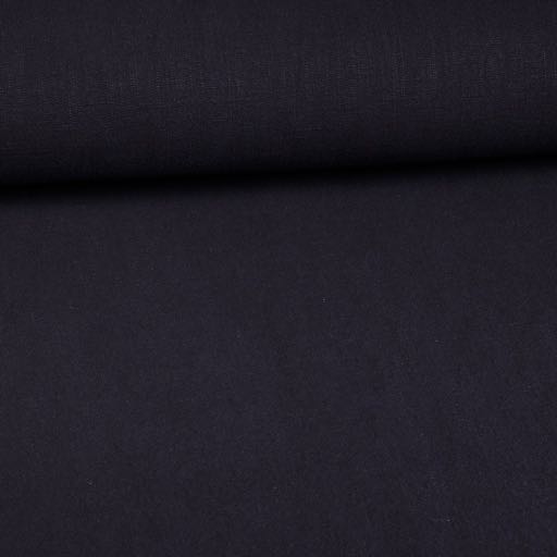 Linnen stof stone washed donker blauw